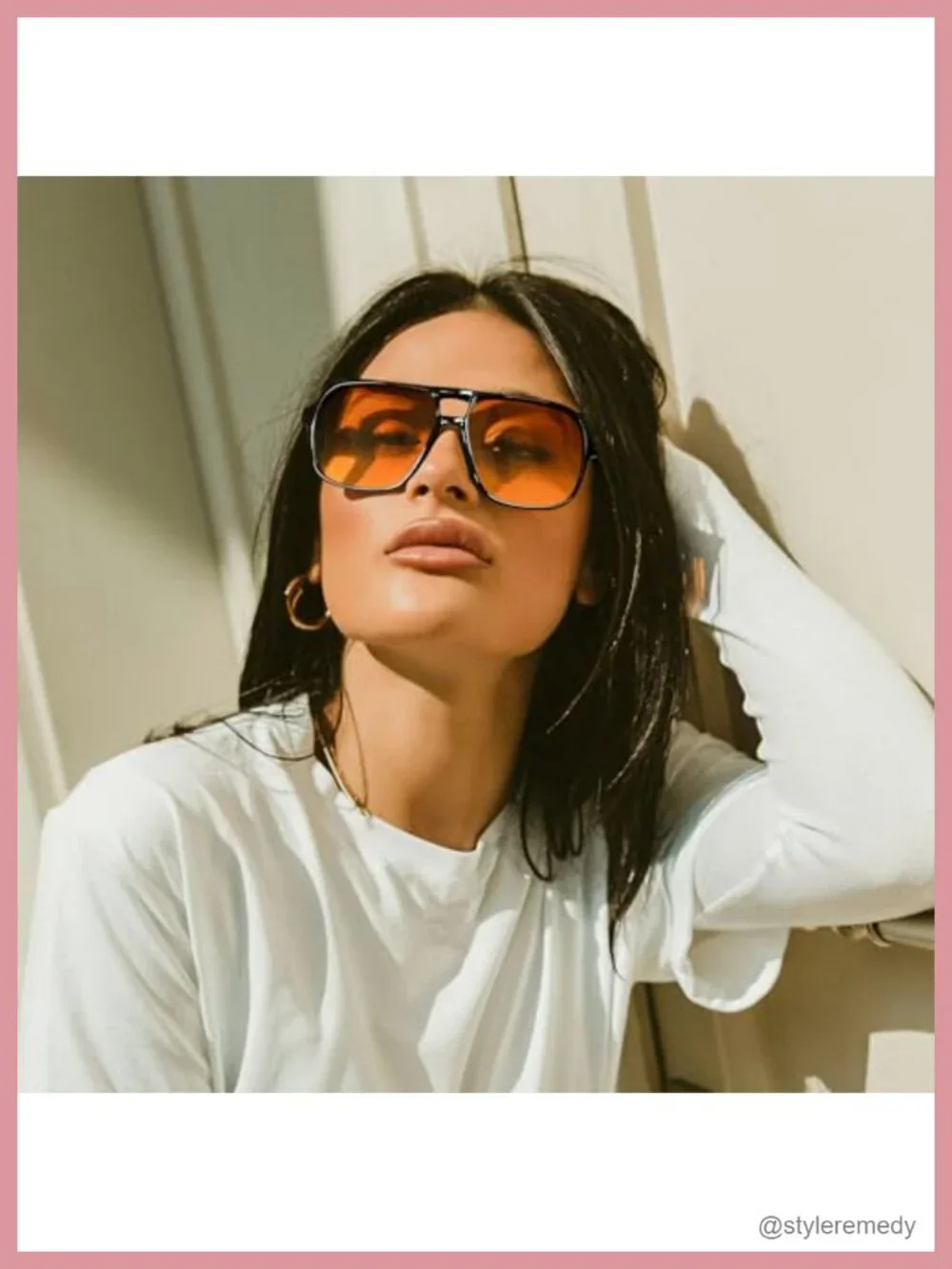 Retro Square Aviator Sunglasses Wrap Around UV400 Polycarbonate Frame 70s